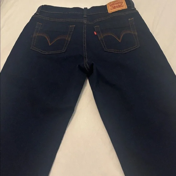 Levi's 512 Dark Indigo perfect slimming Capri SZ 10 high rise wide leg NWOT - Picture 15 of 15